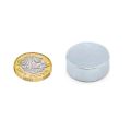 N42 Neodymium Zinc Plated Disc Magnet - 1 in. dia x 3/8 in. thick - 37.27lbs Pull