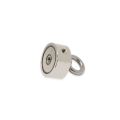 N42 Neodymium Pot Magnet with 2x M8 Eyebolts - 1-7/8 in. dia x 11/16 in. thick - 176.4lbs Pull