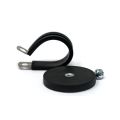 Rubber Coated Cable Holding Magnet - 1.7 in. dia x 1/4 in. high with 1 in. Rubber Clamp - 17.6lbs Pull