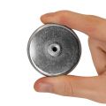 Ceramic Pot Magnet with M5 Internal Thread - 1-7/8 in. dia x 3/8 in. thick - 50.72lbs Pull