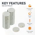 N42 Neodymium Magnet c/w Dimple on North - 1/4 in. dia x 1/16 in. thick - 1.2lbs Pull