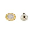 N42 Neodymium Pot Magnet with M4 Thread - 5/8 in. dia x 1/2 in. tall - 21.38lbs Pull