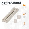 N35 Neodymium Disc Magnet - 3/16 in. dia x 5/32 in. thick - 1.45lbs Pull
