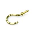SCREWD 1 in. Brass Plated Cup Hook Kit