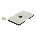 Neodymium Magnetic Pad with Hook - 2-9/32 in. x 9/32 in. thick - 38.58lbs Pull
