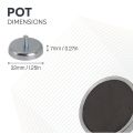 Ceramic Pot Magnet with M5 External Thread - 1-3/8 in. dia x 9/32 in. thick - 10.81lbs Pull