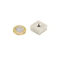 N42 Neodymium Countersunk Rectangular Magnet - 1-3/16 in. x 1-3/16 in. x 19/32 in. thick x 1/4 in. Hole - 66.15lbs Pull