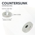 N42 Neodymium Countersunk Disc Magnet - 13/16 in. dia x 5/32 in. thick x 3/16 in. Hole - 14.77lbs Pull
