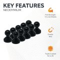 Medium Acrylic Push Pin Magnet - 19/32 in. dia x 27/32 in. tall