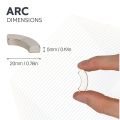 N42 Neodymium Arc Magnet - 13/16 in. O.R. x 1/2 in. I.R. x 90 degree x 3/16 in. thick - 11.02lbs Pull