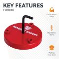 Ceramic Limpet Pot Magnet c/w M6 threaded hole - 3-7/8 in. dia x 19/32 in. thick - 121.28lbs Pull