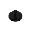 Ceramic White Painted Clamping Magnet with M4 Hook - 2-1/4 in. dia - 55.13lbs Pull