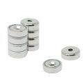 N42 Neodymium Countersunk Pot Magnet - 13/16 in. dia x 9/32 in. thick x 5/32 in. hole - 29.1lbs Pull