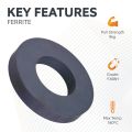Y30BH Ceramic Ring Magnet - 4-1/32 in. O.D. x 2-1/32 in. I.D. x 19/32 in. thick - 19.85lbs Pull