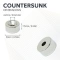 N42 Neodymium Countersunk Disc Magnet - 19/32 in. dia x 9/32 in. thick x 5/32 in. Hole - 12.56lbs Pull