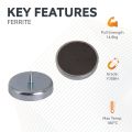 Ceramic Pot Magnet with M5 External Thread - 1-9/16 in. dia x 5/16 in. thick - 32.86lbs Pull