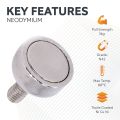 N42 Neodymium Pot Magnet with M3 Stud - 3/8 in. dia x 3/16 in. thick - 6.61lbs Pull