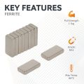 N42 Neodymium Rectangular Magnet - 3/8 in. x 3/16 in. x 1/16 in. thick - 2.42lbs Pull