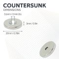 North & South Neodymium Countersunk Magnets & Screws Pack - 13/16 in. dia x 1/8 in. thick