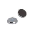 Ceramic Pot Magnet with M5 External Thread - 1-3/8 in. dia x 9/32 in. thick - 10.81lbs Pull