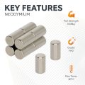 N42 Neodymium Rod Magnet - 5/32 in. dia x 9/32 in. thick - 1.5lbs Pull