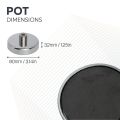 Ceramic Pot Magnet with M10 thread - 3-1/8 in. dia x 1-3/8 in. tall - 132.3lbs Pull