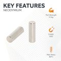 N42 Neodymium Rod Magnet - 5/16 in. dia x 1 in. thick - 6.83lbs Pull