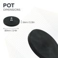 Rubber Coated POS Magnet c/w M8 x 5/8 in. External Thread - 3-3/8 in. dia x 1/3 in. thick