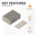 N42 Neodymium Rectangular Magnet - 13/16 in. x 3/8 in. x 1/16 in. thick - 4.63lbs Pull