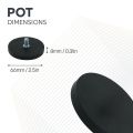 Black Rubber Coated POS Magnet c/w M8 x 5/8 in. External Thread - 2-9/16 in. dia x 1/3 in. thick