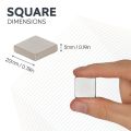 N42 Neodymium Rectangular Magnet - 13/16 in. x 13/16 in. x 3/16 in. thick - 17.19lbs Pull