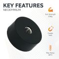 Rubber Coated Pot Magnet Countersunk with M5 thread hole - 7/8 in. dia x 3/8 in. thick - 5.73lbs Pull