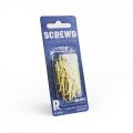 SCREWD 1-3/16 in. Brass Plated Cup Hook Kit