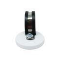 Rubber Coated Cable Holding Magnet - 1-11/16 in. dia x 1/4 in. high with 7/8 in. Rubber Clamp - 17.6lbs Pull