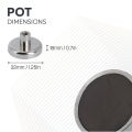 Ceramic Clamping Magnet - 1-1/4 in. dia - 12.79lbs Pull