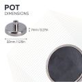 Ceramic Pot Magnet with M4 Internal Thread - 1-3/8 in. dia x 9/32 in. thick - 8.16lbs Pull