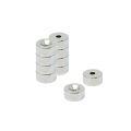 N42 Neodymium Countersunk Disc Magnet - 3/8 in. dia x 3/16 in. thick x 1/8 in. Hole - 4.41lbs Pull