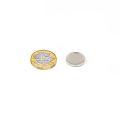 Nickel Plated Mild Steel Disc with 3M Self-Adhesive - 5/8 in. dia x 1/16 in. thick