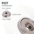 N42 Neodymium Counterbore Pot Magnet - 9/16 in. dia x 5/32 in. thick x 5/32 in. hole - 11.46lbs Pull