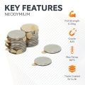 N35 Neodymium Adhesive Disc Magnet - 3/8 in. dia x 1/32 in. thick - 0.77lbs Pull