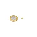 Gold Plated Therapy Magnets with Dimple On North Face - 1/4 in. dia x 1/16 in. thick - 1.28lbs Pull