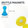 Large Fruity Skittle Magnets - Office & Fridge - 3/4 in. dia x 1-3/16 in. tall