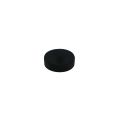 Black Rubber Coated POS Magnet Countersunk with M4 3/8 in. External Thread - 7/8 in. dia x 1/4 in. thick