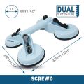 SCREWD 4-9/16 in. diameter (12-9/16 in. x 11 in.) Quad Suction Lifter - 264lbs Pull