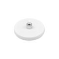 Black Rubber Coated POS Magnet c/w M6 Boss Thread (1/4 in. high x 1/2 in. deep) - 1-9/16 in. dia x 1/4 in. high - 17.64lbs Pull