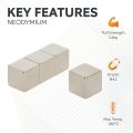 N42 Neodymium Cube Magnet - 15/32 in. x 15/32 in. x 15/32 in. thick - 16.31lbs Pull