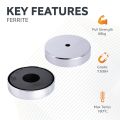 Ceramic Pot Magnet - 3-7/8 in. dia x 7/8 in. thick x 3/8 in. hole - 149.94lbs Pull