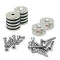 Countersunk Magnets, Steel Discs & Screws Pack - 13/16 in. dia