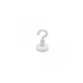 Black or White Painted Neodymium Hook Magnet with M4 Hook - 5/8 in. - 21.39lbs Pull - Licensed Material