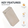 N42 Neodymium Axially Magnetized Rectangular Magnet - 13/16 in. x 3/8 in. x 1-9/16 in. thick - 24.69lbs Pull